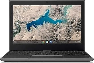 Lenovo (Refurbished) 2022 100E 11.6" HD Rugged&Spill Resistant Chromebook 2ND Gen Laptop, MT8173 CPU, 4GB LPDDR3 RAM, 32GB eMMC TLC SSD, 720P HD Camera, Black, Chrome OS