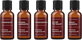 Mystic Moments | Hers Fragrance Oil Gift Starter Pack 5x50ml | Champagne, Frozen Margarita, Honeysuckle, Lily of The Valley, Peach Blossom | Perfect as a Gift