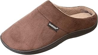 isotoner Men's Open Back Slipper with Memory Foam and Indoor/Outdoor Sole