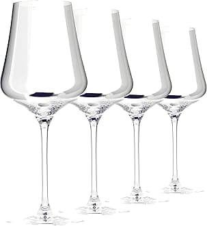StandArt Crystal Wine Glasses, Set of 4 with Gift Boxes - Premium, Universal Wine Glass for Red and White Wine - Dishwasher Safe, Lead-Free, 16 oz.