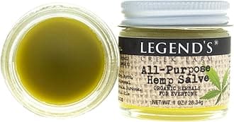 Legend's Creek Farm Herbal Salve - Healing Ointment with Hemp Oil, Comfrey, & Myrrh- Natural Balm for Chapped Skin, Scrapes, & Rashes - 1oz. Healing Balm Handmade in USA (All-Purpose Hemp S.)