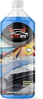 AUTO SPA Car Windshield Washer Fluid Liquid - 1LTR | Easy Mix Concentrate | Improves Night Vision | Crystal Clear Visibility For Long Drives | International Quality Standard | Quick Dry Action