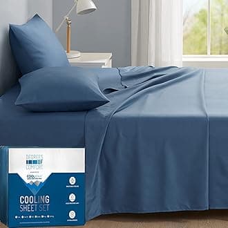 Degrees of Comfort Coolmax Cooling Sheet Set for Twin Size Bed, Moisture Wicking for Night Sweats Best Comfort, Cool Sheets for Hot Sleepers During Warm Weather with Deep Pocket, Teal-3PC