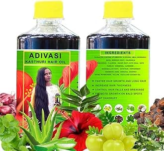 Adivasi KasthuriHerbal Hair Oil made by Pure Adivasi Ayurvedic Herbs 250ml (Natural Hair Oil)