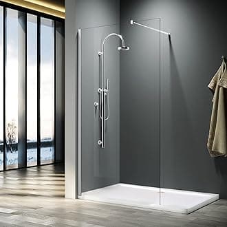 760mm Walk in Shower Enclosure 8mm Easy Clean Glass Wetroom Shower Screen Panel