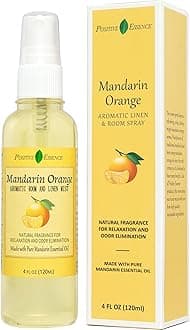 Mandarin Orange Linen and Room Spray, Natural Air Freshener Made with Pure Mandarin Essential Oil, Bathroom Air Freshener, Pillow Spray, or Bathroom Air Freshener Odor Eliminator