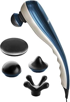 Wahl Deep Tissue Corded Long Handle Percussion Massager - Handheld Therapy with Variable Intensity to Relieve Pain in The Back, Neck, Shoulders, Muscles, & Legs for Arthritis - Model 4290-300