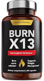 Advanced Thermogenic Fat Burner for Men & Women - Burn X13 Weight Loss Supplement with 13 Powerful Ingredients - Metabolism Booster, Energy & Appetite Control - 60 Capsules