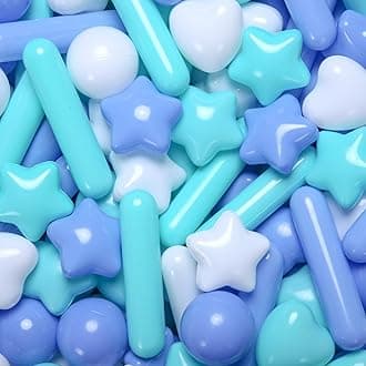 STARBOLO Ball Pit Balls for Toddlers - Macaron Ball Pit Balls Crush Proof Plastic Toy Balls for Toddlers Ball Pits, Ball Pit Play Tent, Baby Pool Water Toys,200pcs(Blue,Green,White)