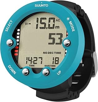 SUUNTO Zoop Novo Wrist Scuba Diving Computer, Aqua Blue
