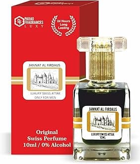 Jannat al Firdaus 10ml Attar (Switzerland Addition) / Long Lasting and Premium Fragrance For Men/Original Jannat al Firdaus Attar
