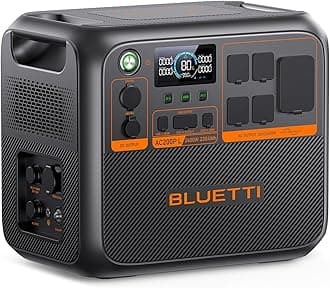 BLUETTI AC200PL Portable Power Station, 2304Wh LiFePO4 Battery Backup, Expandable to 8448Wh w/ 4 2400W AC Outlets (3600W Power Lifting), 30A TT30 Output, Solar Generator for RV, Camping, Home Use