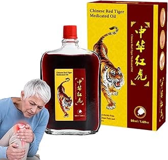 Fabixoin50ml Medicated Oil, Muscle Massage Oil Chinese Medicine Oil for Joint Muscle Pa-in, Chinese Red Tiger Medicated Oil External Chinese Medicine for Joint Discomfort Shoulder Back Neck Relief