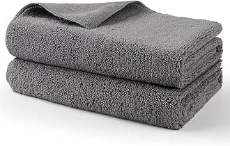HOMEXCEL Professional Large Microfiber Car Drying Towels 2 Pack, Lint Free, Scratch Free, Highly Absorbent Drying Towel for Cars, SUVs, RVs, Trucks, and Boats,31" x 24",Grey