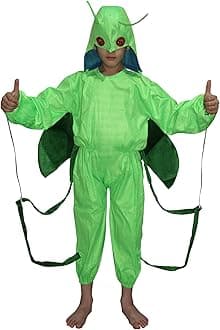 Kaku Fancy Dresses Grasshopper Insect Costume -Green, 3-4 Years, for Boys & Girls