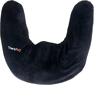 Neck and Shoulder Pain Relief Heating Pad by TheraPAQ - Best for Natural Moist Heat Therapy or as Cold Pack - Reusable, Microwave Heated Wrap - Non-Scented (Black)
