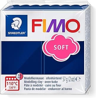 STAEDTLER FIMO Soft Polymer Clay - -Oven Bake Clay for Jewelry, Sculpting, Crafting, Windsor Blue 8020-33