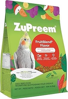 ZuPreem Fruit Blend Medium 10lb (4.5kg) Cockatiel Mock Medium Size for Parakeets