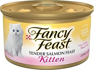 Purina Fancy Feast Kitten Tender Salmon Feast Wet Kitten Food - (Pack of 24) 3 Oz. Cans