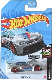 Hot Wheels 1:64 Scale Die-Cast Car Model BMW M3 GT2 Silver Zamac Kid Unisex Children's Toy Car Racing Toy Cars