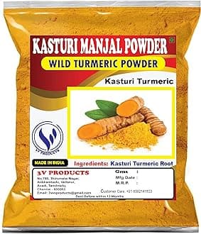 3V Products: Kasturi Turmeric Powder 50g | Wild Turmeric Powder | Kasturi Manjal Powder | Haldi Powder