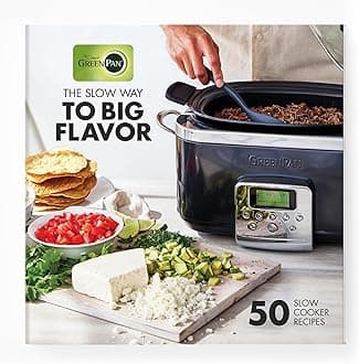 Elite Electric Slow Cooker Cookbook, Hardcover, 50 Simple Step Recipes, Breakfast Lunch Dinner Dessert Meals, Quick Easy Tips