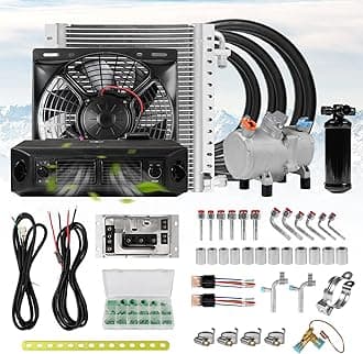 24V DC air conditioner，automobile electric air conditioner kit are applicable to vintage cars, agricultural vehicles, excavators, trucks, RVs, pickup trucks, etc (24V single cooling)