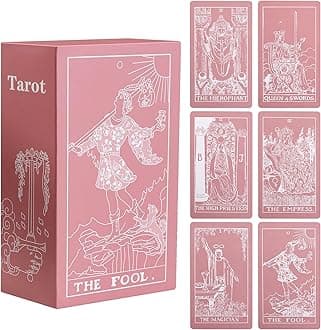 Erbacan Tarot Cards with Guide book-78 Classic Tarrot Card Deck Fortune Telling Game for Beginners or Expert-Learning Tarot Cards (Free Pouch Bag)