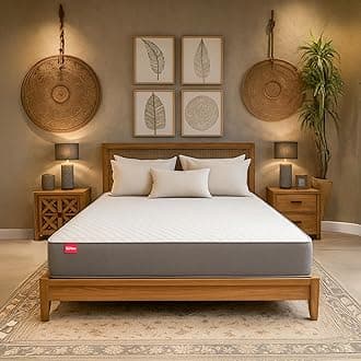 Kurlon Orthopedic 6 Inch Mattress | King Size Bed Mattress | Pressure Relief & Body Support | Posture Perfect | Hypoallergenic | Memory Foam Quilting | Comfortable Sleep | 72x72x6 |10 Years Warranty