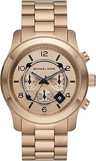 Michael Kors Runway Men's Watch, Stainless Steel Chronograph Watch for Men with Steel or Silicone Band