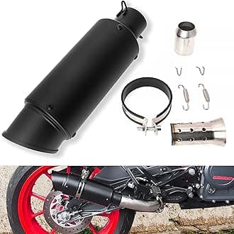Universal Slip on Modified Exhaust Mufflers with Silencers Compatible with Motorcycle Grom ATV Dirt Bike Street Bike Scooter Pipe Diameter 38mm-51mm Exhaust,Black