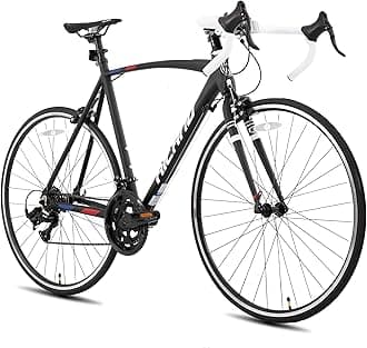HILAND 700C Road Bike, 14 Speeds Sport Bike, Light Weight Aluminum Frame, Rac...