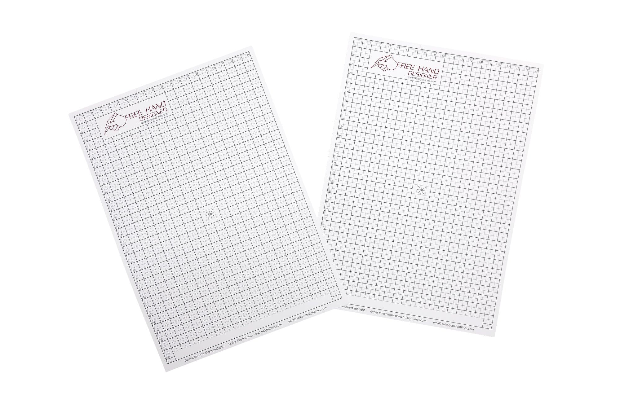2 x A4 Grid Type 'Freehand Designer' Sheets. Draw Perfect Straight Lines Templates. Grid Type Sheets for Scale Drawings…