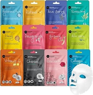 Celavi Cosmetics Face Mask Set Korean Beauty Essence Facial Paper Sheet Mask Korea Skin Care Moisturizing 3 Packs of each 12 New flavors K-Beauty Skincare 36 masks in a pack Made in Korea