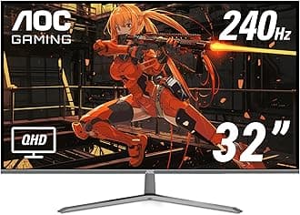 Q32G11ZNE 32" Frameless Gaming Monitor QHD 2560 x 1440, 240Hz, 0.5ms Response time, HDR Ready, Console Gaming Ready, 3-Year Zero Dead Pixel Guarantee, Black