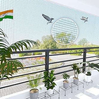 Mr. Right Pigeon Nets for Balconies (4X12 Ft, Black), Anti Bird Control Net, Heavy Duty HDPE Mesh Net for Balconies (4X12 Ft), Installation Kit Included