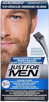 Just for men Moustache & Beard Light Brown Dye , Eliminates Grey for a Thicker & Fuller Look M25