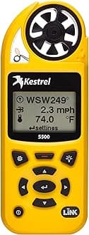 Kestrel 5500 Pocket Weather Meter with LiNK and Vane Mount, Yellow
