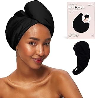 Kitsch, Super-Absorbent Eco-Friendly Hair Towel, Black, 1 Piece