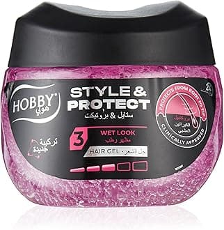 Hobby Style and Protect Hair Gel for Men & Women | Wet Look | 24 Hour Residue-free Hold | With Vegan Micro proteins | 400ml