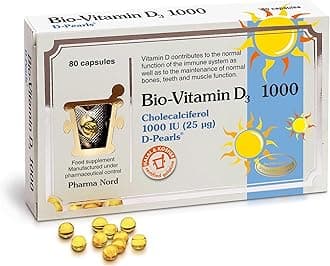 Pharma Nord Bio-Vitamin D3 1000IU 80 Capsules (Pack of 4)