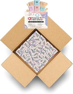 First Aid Emergency Medical Kit Mini and Travel Size - | Great for Kids, Schools, Business, Hiking, Camping | Wound Care Products (Abstract) (100)