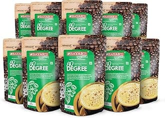 Bayar's Coffee 80 Degree Filter Coffee Powder 200g | Bold South Indian Blend with 80% Coffee & 20% Chicory |Strong Decoction & Rich Aroma | Freshly Roasted & Ground for Every Cup - Pack of 10