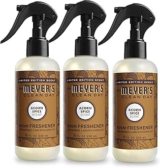 MRS. MEYER'S CLEAN DAY Room and Air Freshener Spray, Non-Aerosol Spray Bottle Infused with Essential Oils, Limited Edition Acorn Spice, 8 fl. oz - Pack of 3