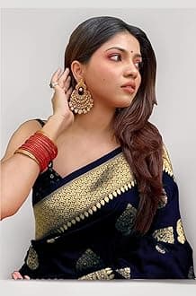 Sugathari Women's Banarasi Saree Pure Kanjivaram Silk Saree Soft new ladies 2023 Design Wear Pattu Sarees Latest Cotton Party Sari collections With Blouse Piece for Wedding sadi (PARI 122 MAROON)