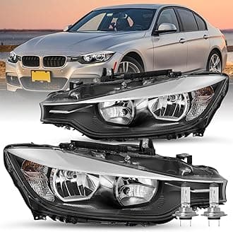 Halogen Headlight Fit for 2012 2013 2014 2015 BMW 3-SERIES F30 320i 328i 335i xDrive Factory Halogen Headlamp Driver and Passenger Side BM2503169, BM2502169
