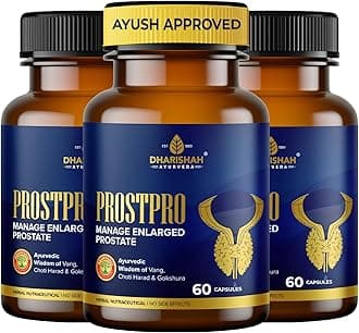 Dharishah Ayurveda ProstPro Capsules – Ayurvedic Prostate Care Capsules for Men | Prostate & Urinary Tract Health Support, Bladder Care & Male Wellness Supplement | Herbal Prostate Wellness – 180 Capsules