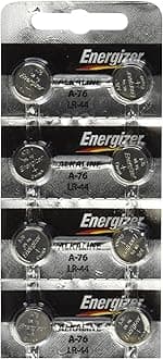 EnergizerLR44 1.5V Button Cell Battery x 8 Batteries (Replaces: LR44, CR44, SR44, 357, SR44W, AG13, G13, A76, A-76, PX76, 675, 1166a, LR44H, V13GA, GP76A, L1154, RW82B, EPX76, SR44SW, 303, SR44, S303, S357, SP303, SR44SW) "Energizer Brand Name Batteries"