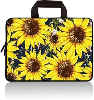 11" 11.6" 12" 12.1" 12.5" inch Laptop Carrying Bag Chromebook Case Notebook Ultrabook Bag Tablet Cover Neoprene Fit Samsung Google Acer HP DELL Lenovo Asus (11 11.6 12.1 12.2 inch, Sunflower)