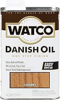 RUST-OLEUM Watco 65241 Danish Oil Wood Finish, Quart, Cherry, 2 Pounds